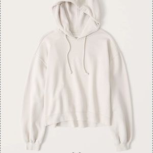 A&F puff sleeve hoodie limestone